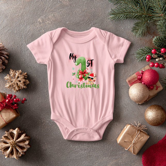 My First Christmas, Cute Christmas Design Baby Bodysuit (Creator Uploaded)