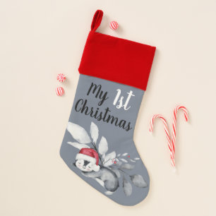 My First Christmas Cute Penguin Holiday Christmas Stocking