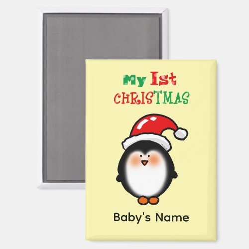My First Christmas Cute Penguin Magnet
