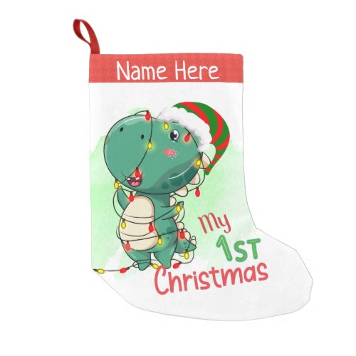 My First Christmas Dinosaur Small Christmas Stocking