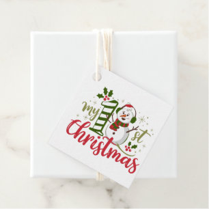 My First Christmas Favor Tags