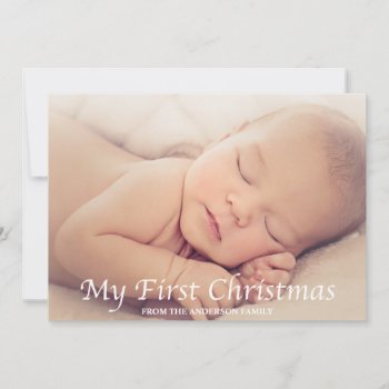 My First Christmas Holiday Photo Card by PeridotPaperie at Zazzle