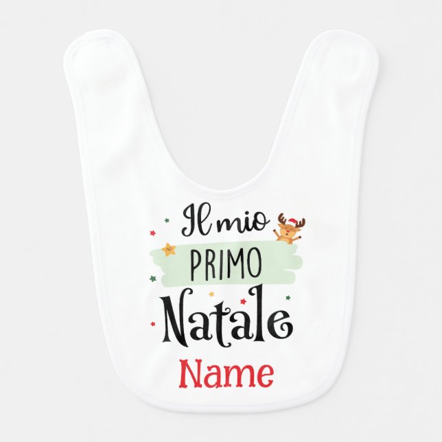 My First Christmas – Il Mio Primo Natale Baby Bib (Front)