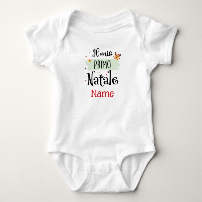 My First Christmas – Il Mio Primo Natale Baby Bodysuit (Front)