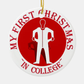 My First Christmas In College Ceramic Ornament