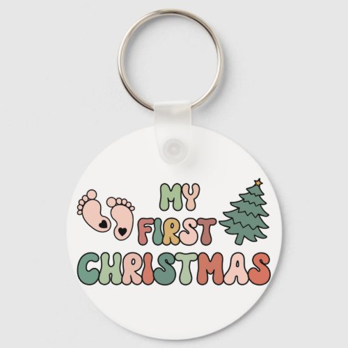 My First Christmas Merry Christmas Keychain