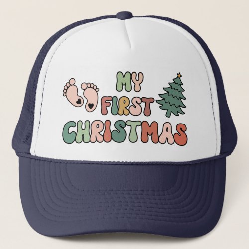 My First Christmas Merry Christmas Trucker Hat