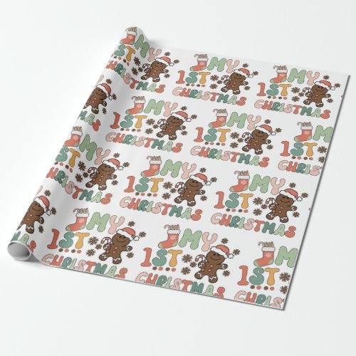 My First Christmas Merry Christmas Wrapping Paper