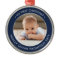 My First Christmas Modern Baby Photo Navy & White