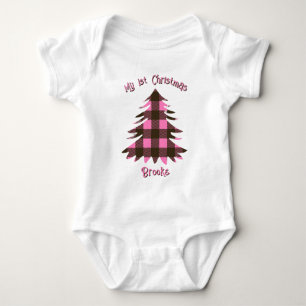 My First Christmas Name Baby Baby Bodysuit