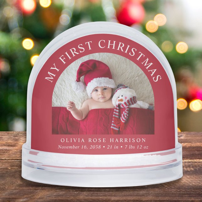 My First Christmas Newborn Baby Photo Snow Globe (Creator Uploaded)