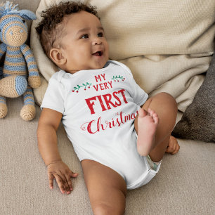My first Christmas newborn family matching Baby Bodysuit