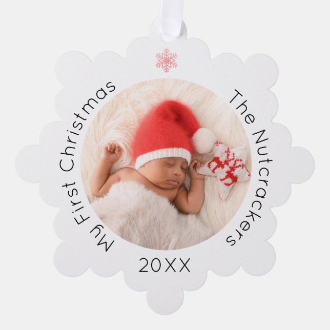 My First Christmas Nutcracker Ornament Card (Front)