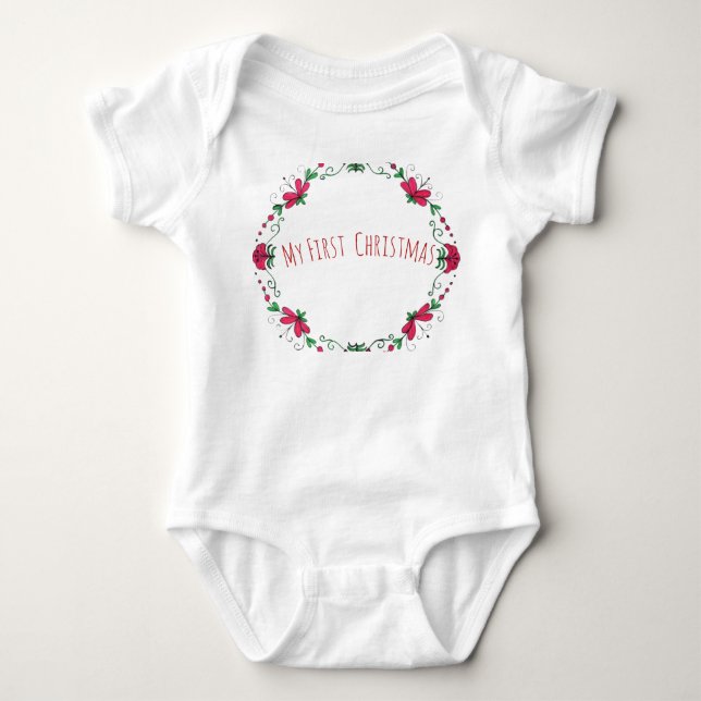 "My First Christmas" OnePiece For Baby Baby Bodysuit (Front)
