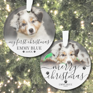 My First Christmas Pet Photo Dog Ornament