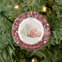 My First Christmas Photo Buffalo Plaid