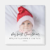 My First Christmas Photo Script Baby Name Year