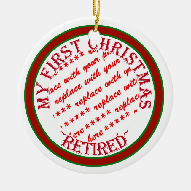 My First Christmas Retired Photo Frame Ceramic Ornament (Front)
