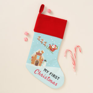 My First Christmas Santa Reindeer Snowman Holiday Stocking