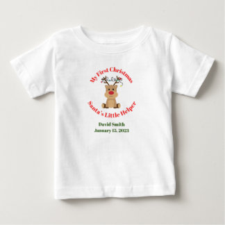 My First Christmas Santa’s Little Helper Baby T-Shirt
