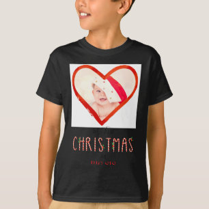 My First Christmas Sister Love Heart Baby Photo T-Shirt