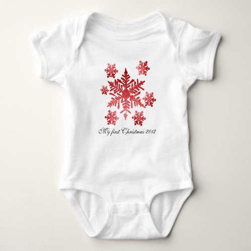 My First Christmas Snowflake Baby Onsie Baby Bodysuit