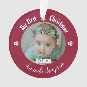 My first Christmas Snowflake Framed Ornament