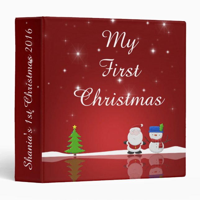 My First Christmas Snowman and Santa Memory Binder (Front/Spine)