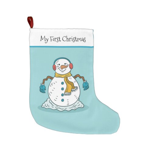 My First Christmas Snowman Large Christmas Stocking