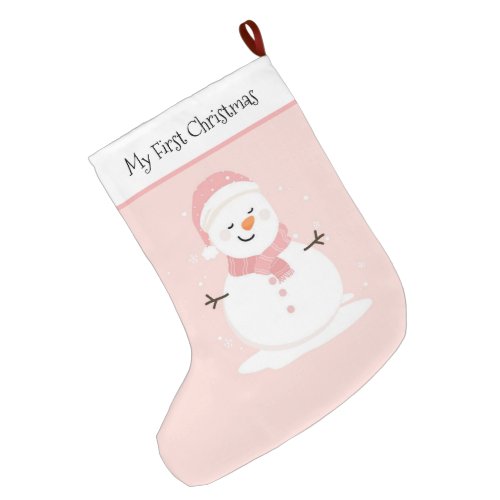 My First Christmas Snowman Large Christmas Stocking