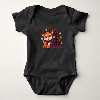 My First Christmas T-Shirt 2025 Baby Girl Baby Bodysuit