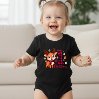 My First Christmas T-Shirt 2025 Baby Girl Baby Bodysuit