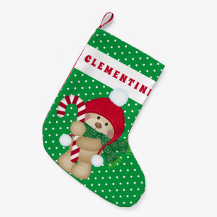 My First Christmas Teddy Bear Holiday Small Christmas Stocking