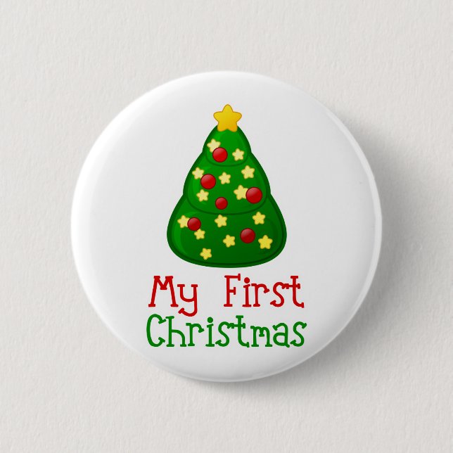 My First Christmas Tree Button (Front)