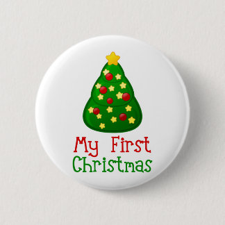 My First Christmas Tree Button
