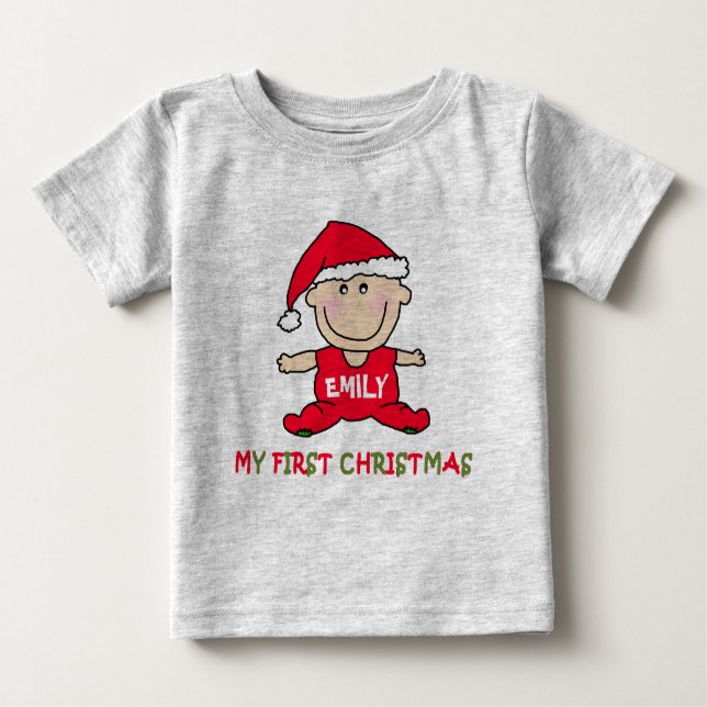 My First Christmas Tshirt to Customize (Front)