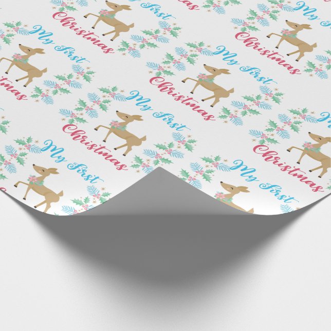 My First Christmas Wrapping Paper (Corner)