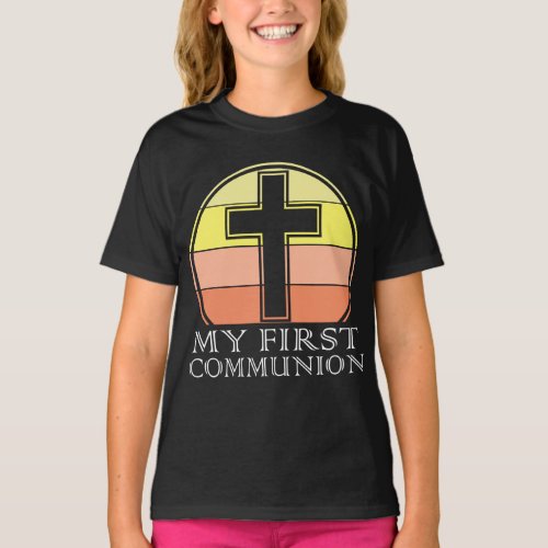 My First Communion Cross Sacrament T_Shirt