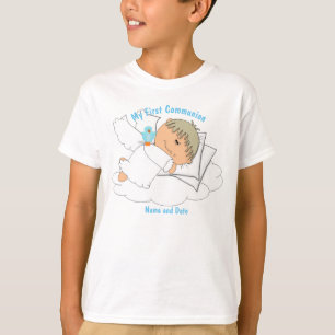 My First Communion Gift Boy Girl Angel Named T-Shirt