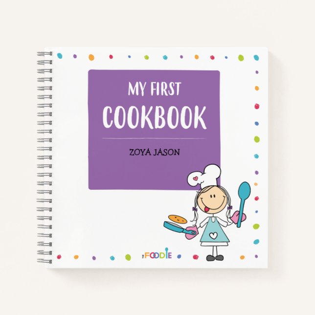 MY FIRST COOKBOOK Blank Recipe Notebook  (Front)