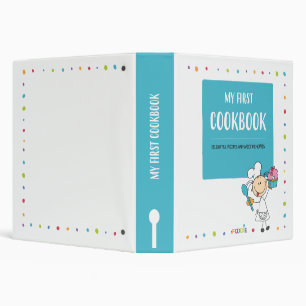 "MY FIRST COOKBOOK" Kids recipe binder
