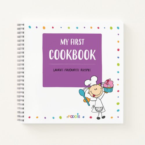 MY FIRST COOKBOOK Personalized Kids Recipe Book