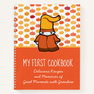 My First Cookbook Pumpkin Kids Fall Baking Notebook