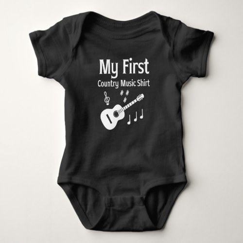 My First Country Music Shirt Baby Bodysuit