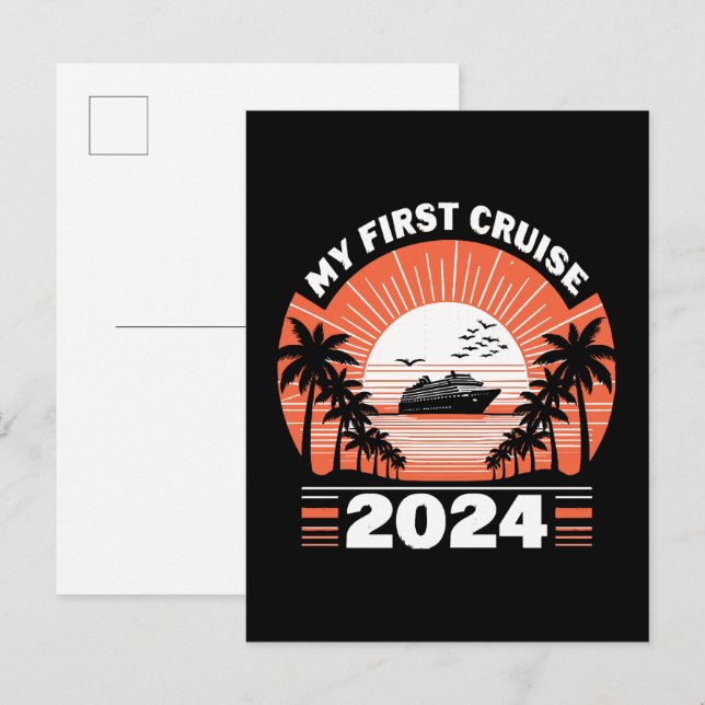 My First Cruise 2024 Invitation Postcard (Front/Back)
