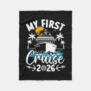 My First Cruise 2026 Cute Family Vacation Cruising Fleece Blanket