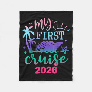 My First Cruise 2026 Family Vacation Trip Ship Mat Fleece Blanket