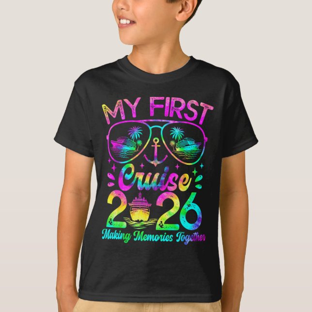My First Cruise 2026 Funny First Time Cruise Vacat T-Shirt (Front)