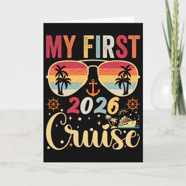 My First Cruise 2026 Vacation Matching Family Crui Card (Front)