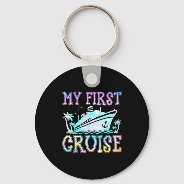 My First Cruise Cruise Ship First Time Cruise Vaca Keychain (Front)